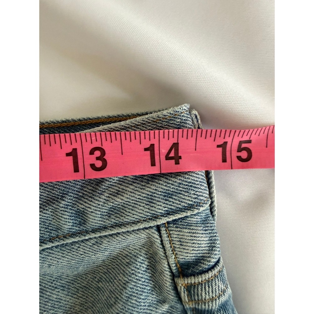 Agolde Criss Cross Denim Skirt Light/ Mid Wash Size 26 - Picture 9 of 10